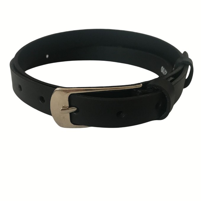 Slim Leather Belt Black from Pret a Collection
