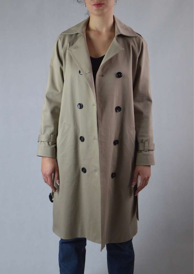 Cotton gabardine trench coat online