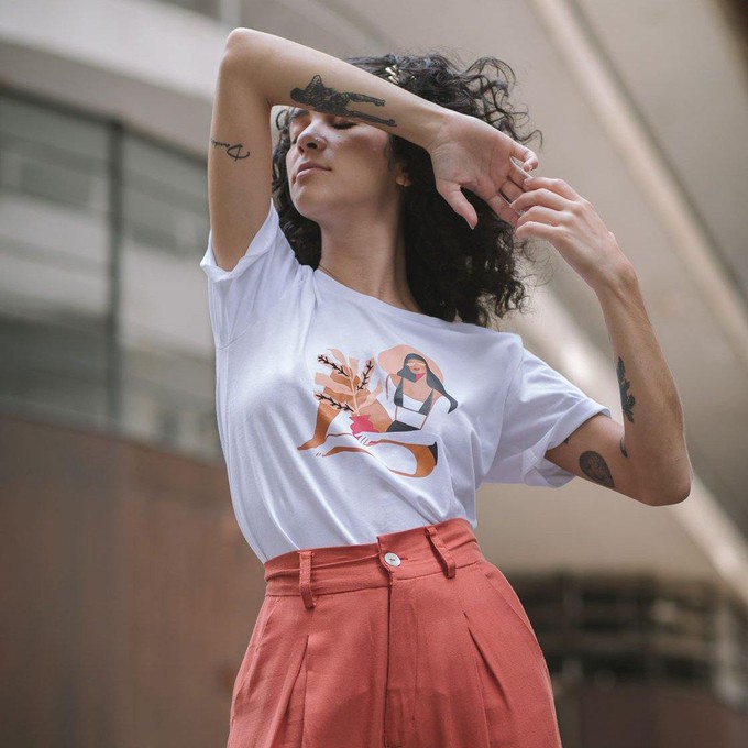 Maya Printed Organic Cotton T-shirt from Project Três