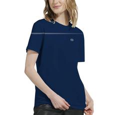 Basic T-Shirt Embroidered Navy via Pure Ecosentials