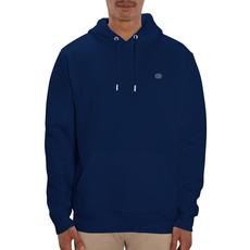 Basic Hoodie Embroidered Navy via Pure Ecosentials