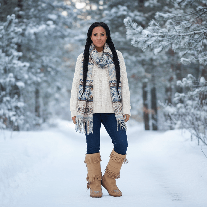 Mooshide Mukluks - Women Native Canadian Fringe Beaded Boots from Quetzal Artisan