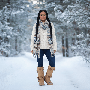 Mooshide Mukluks - Women Native Canadian Fringe Beaded Boots from Quetzal Artisan
