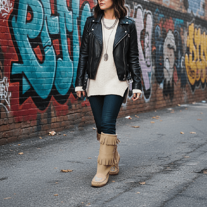 Mooshide Mukluks - Women Native Canadian Fringe Beaded Boots from Quetzal Artisan