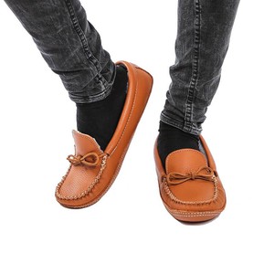 Moccasins Chestnut Brown - Men's Winter Slippers Soft Soles from Quetzal Artisan