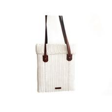 Shoulder Bag Ivory White - Recycle Plastic - Stylish & Fair via Quetzal Artisan