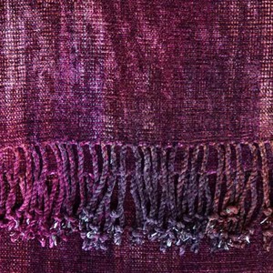 Shawl Raspberry - Bamboo Chenille - Handwoven and Fairtrade from Quetzal Artisan