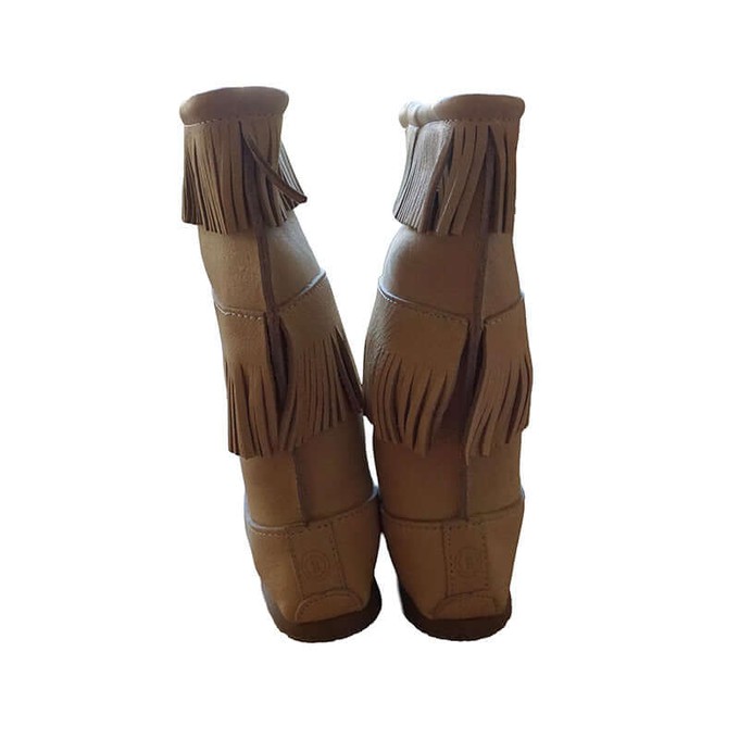 Mooshide Mukluks - Women Native Canadian Fringe Beaded Boots from Quetzal Artisan