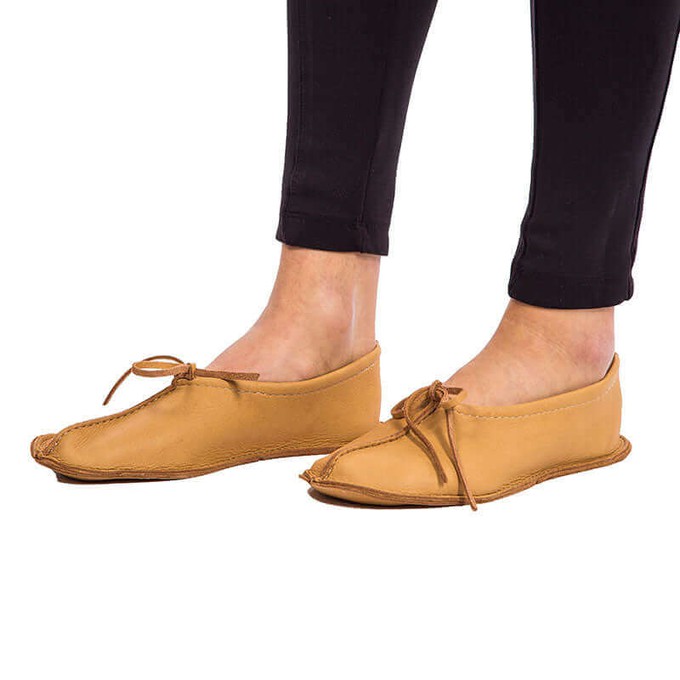 Ballerina Brown Moosehide - Soft and Supple Womens Slippers from Quetzal Artisan