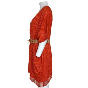 Orange Summer Poncho - Ecofriendly & Fairtrade Cotton Tunic from Quetzal Artisan