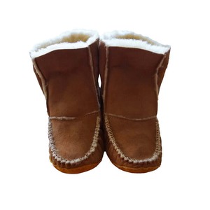 Men Sheepskin Moccasin Boots - Handmade Warm House Slippers from Quetzal Artisan