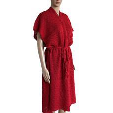 Poncho Tunic Red - Lightweight and Versatile Poncho Shawl via Quetzal Artisan