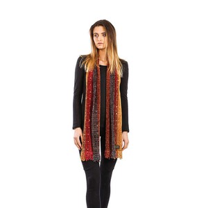 Bamboo Scarf Autumn - With Ribbon - Beautiful and Fairtrade from Quetzal Artisan
