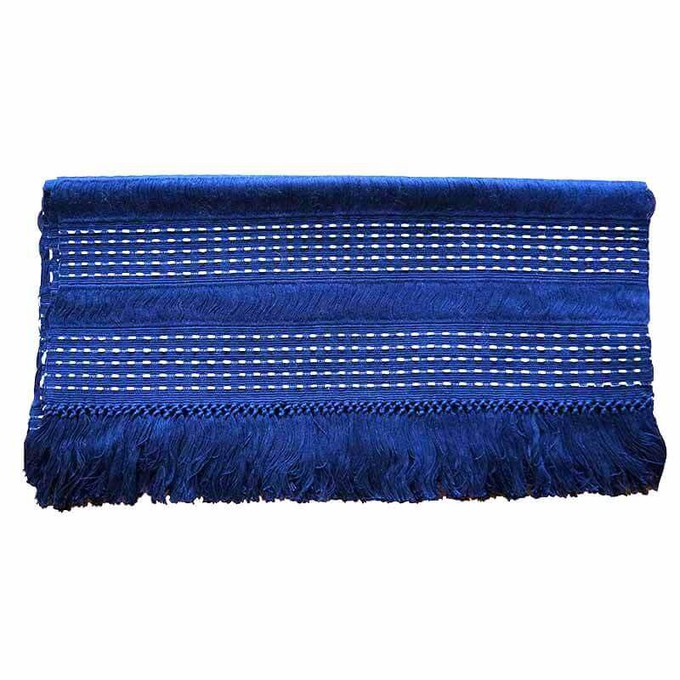 Table Runner Dark Blue - 68" x 17" - Handmade and Fairtrade from Quetzal Artisan