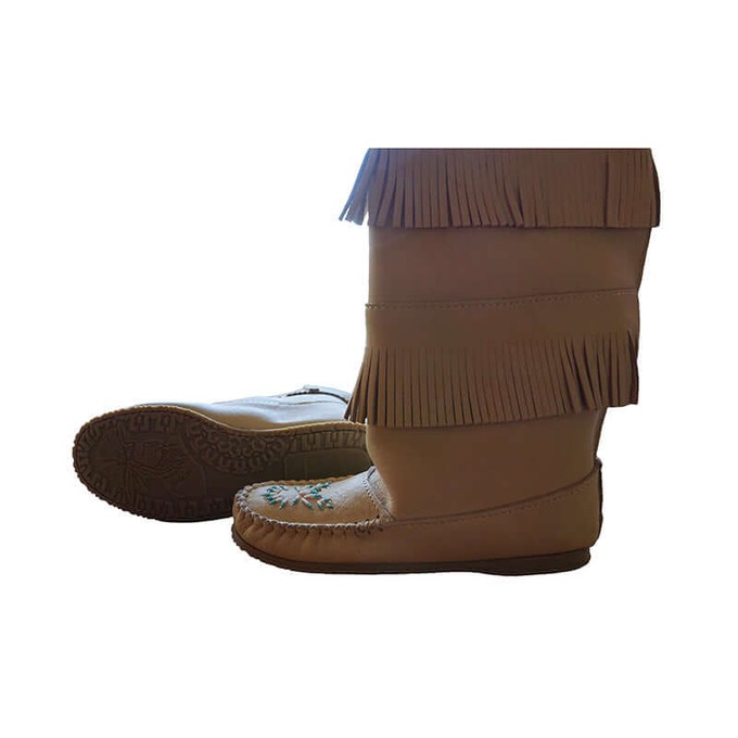 Mooshide Mukluks - Women Native Canadian Fringe Beaded Boots from Quetzal Artisan
