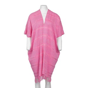 Pink Summer Poncho - Eco-friendly Fairtrade Cotton Tunic from Quetzal Artisan
