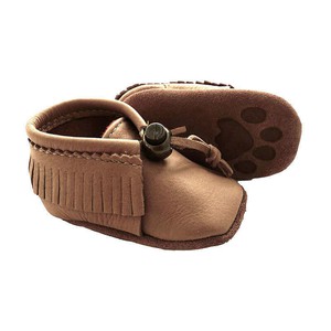 Baby Moccasins Bear Paw - Hiawatha - Handmade in Canada from Quetzal Artisan