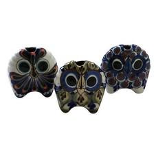 Small Owls - Stoneware - Set of 3 - Handmade and Fairtrade via Quetzal Artisan