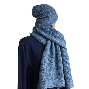 Scarf and Hat Sea Foam - Men's Alpaca Wool Scarf Beanie Set from Quetzal Artisan