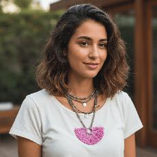 Lavender Fan Tassel Necklace - Handcrafted Fairtrade Jewelry via Quetzal Artisan