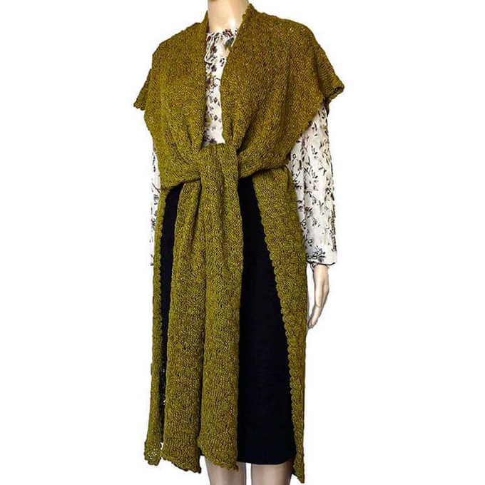 Poncho Tunic Olive Green - Apaca wool - Beautiful Handmade from Quetzal Artisan