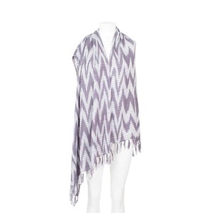 Grey Waves Shawl - Eco Friendly Tie Dye Scarf | Fashion Wrap from Quetzal Artisan