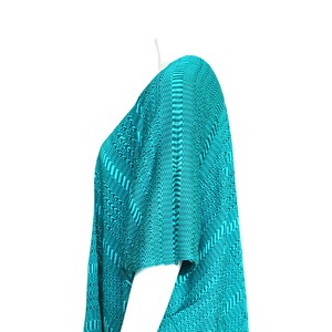 Aquamarine Summer Poncho - Natural Dyed Cotton Tunic from Quetzal Artisan