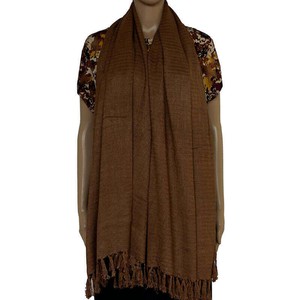 Dark Brown Hand Woven Shawl | Natural Dyed Eco-Friendly Wrap from Quetzal Artisan