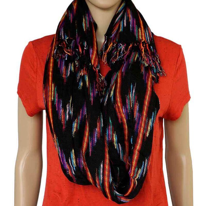 Jaspe Sunset Shawl | Handwoven Eco-Friendly Women's Scarf from Quetzal Artisan