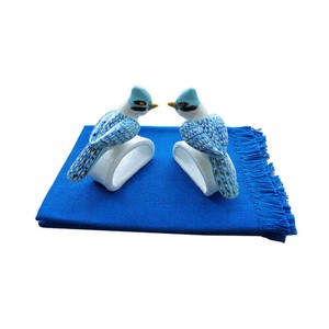 Blue Jay Napkin Rings - Cotton Napkins - Handmade & Fair from Quetzal Artisan