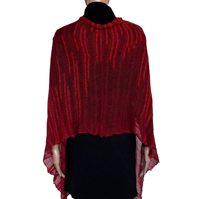 Crimson Red Shawl- Handwoven Thin Versatile Women Scarves from Quetzal Artisan