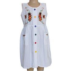 Cotton Dress Red Pansies 10 - Age 3-4 years - Pretty & Fair via Quetzal Artisan