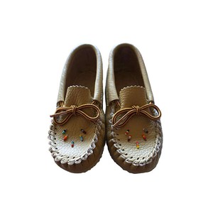 Girls Leather Moccasins - Hiawatha Traditional Native Shoes from Quetzal Artisan