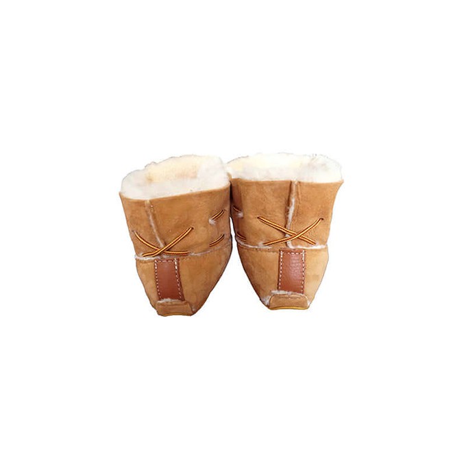 Sheepskin Short Boots - Women Warm Winter Moccasins Indoors from Quetzal Artisan