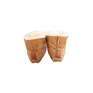 Sheepskin Short Boots - Women Warm Winter Moccasins Indoors from Quetzal Artisan