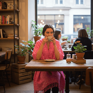 Pink Summer Poncho - Eco-friendly Fairtrade Cotton Tunic from Quetzal Artisan