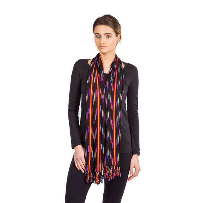 Jaspe Sunset Shawl | Handwoven Eco-Friendly Women's Scarf from Quetzal Artisan