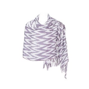 Grey Waves Shawl - Eco Friendly Tie Dye Scarf | Fashion Wrap from Quetzal Artisan