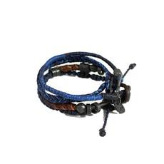 Bracelet Earth Blue - For Men - Beautiful and Fairtrade via Quetzal Artisan
