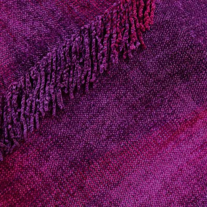 Poncho Magenta - Handwoven Organic Bamboo Chenille Wrap from Quetzal Artisan