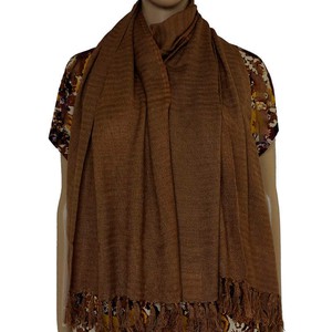 Dark Brown Hand Woven Shawl | Natural Dyed Eco-Friendly Wrap from Quetzal Artisan