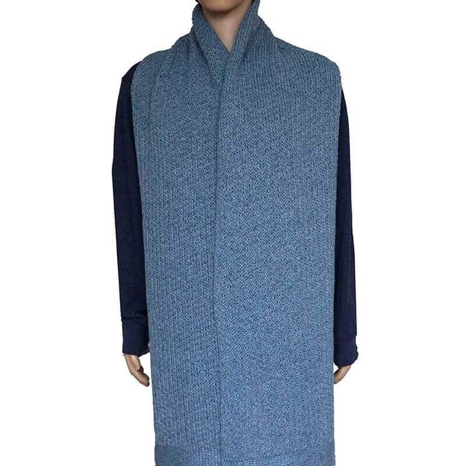 Scarf and Hat Sea Foam - Men's Alpaca Wool Scarf Beanie Set from Quetzal Artisan