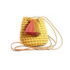 Handbag Mustard - Upcycled Fabric - Fashionable & Fairtrade via Quetzal Artisan