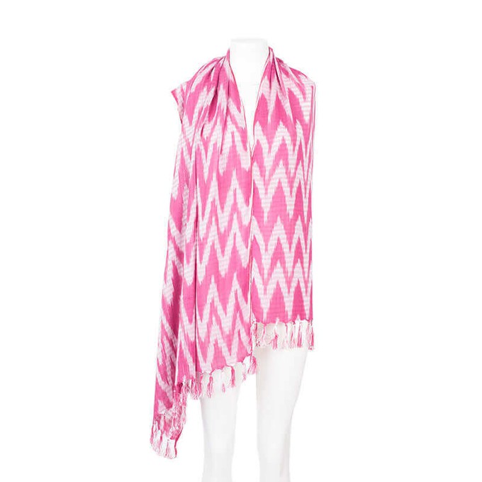 Pink Waves Tie Dye Shawl | Eco-Friendly Handmade Cotton Wrap from Quetzal Artisan