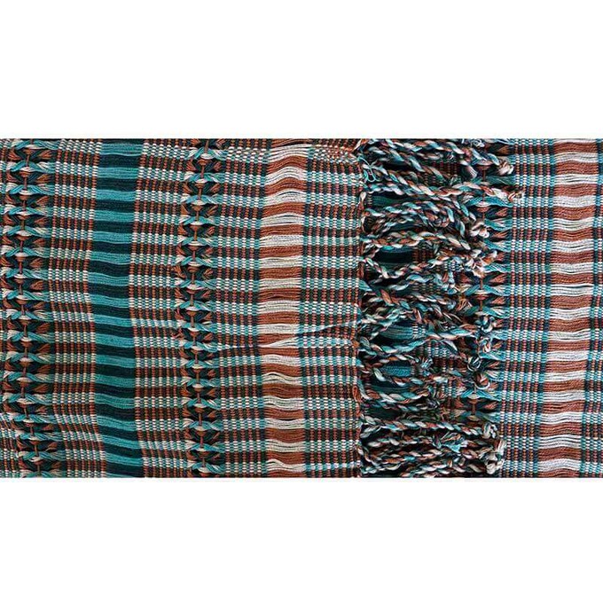 Scarf Green Brown - Natural Dyes - Ecofriendly and Fairtrade from Quetzal Artisan