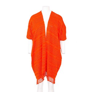 Orange Summer Poncho - Ecofriendly & Fairtrade Cotton Tunic from Quetzal Artisan