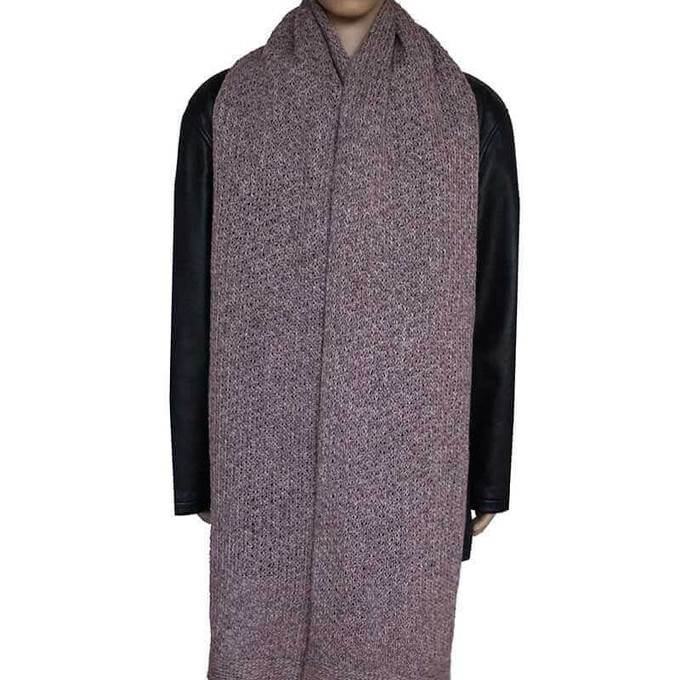 Scarf and Hat Seashell - Men's Winter Scarf Alpaca Wool from Quetzal Artisan