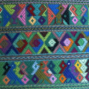 Mayan Cushion Cover Green - Handmade of Cotton - Fairtrade from Quetzal Artisan