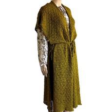 Tunic Olive Green - Handwoven Alpaca Wool Lightweight Poncho via Quetzal Artisan