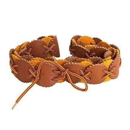 Leather Belt Chestnut - Traditional Native Canadian Design from Quetzal Artisan
